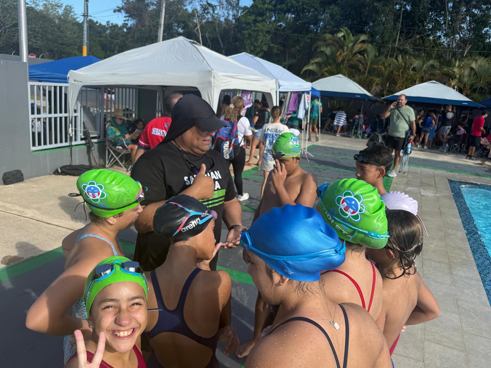 Comunidad de San Juan Cariba en una competencia